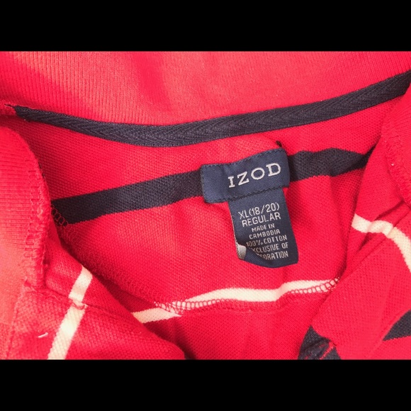 Nice red Izod swag long sleeves men’s sweater - Picture 8 of 8